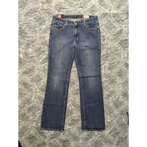 Gap 1969 Women's Size 12R Classic Fit Straight Leg Denim Blue Jeans Stretch Y2K